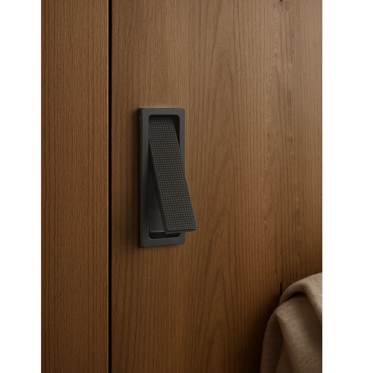 Puxador Piano de Embutir Pequeno Preto Zen 64542_0